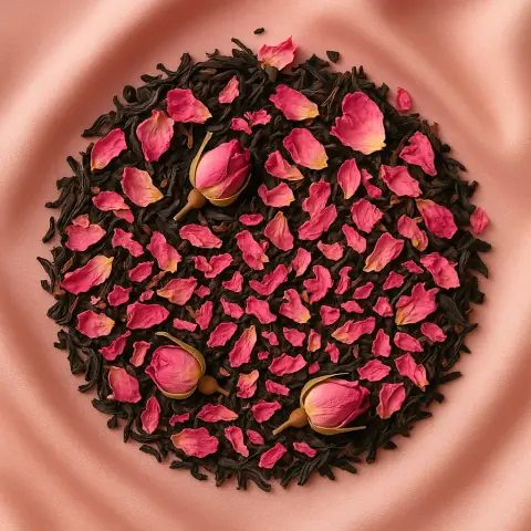 Rozen zwarte thee